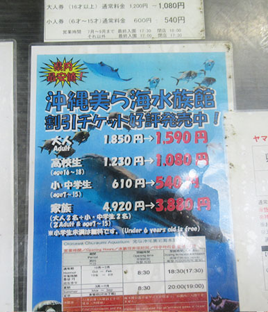 恩納村 なかゆくい市場 ちゅらみ水族館の入場券が安く買える